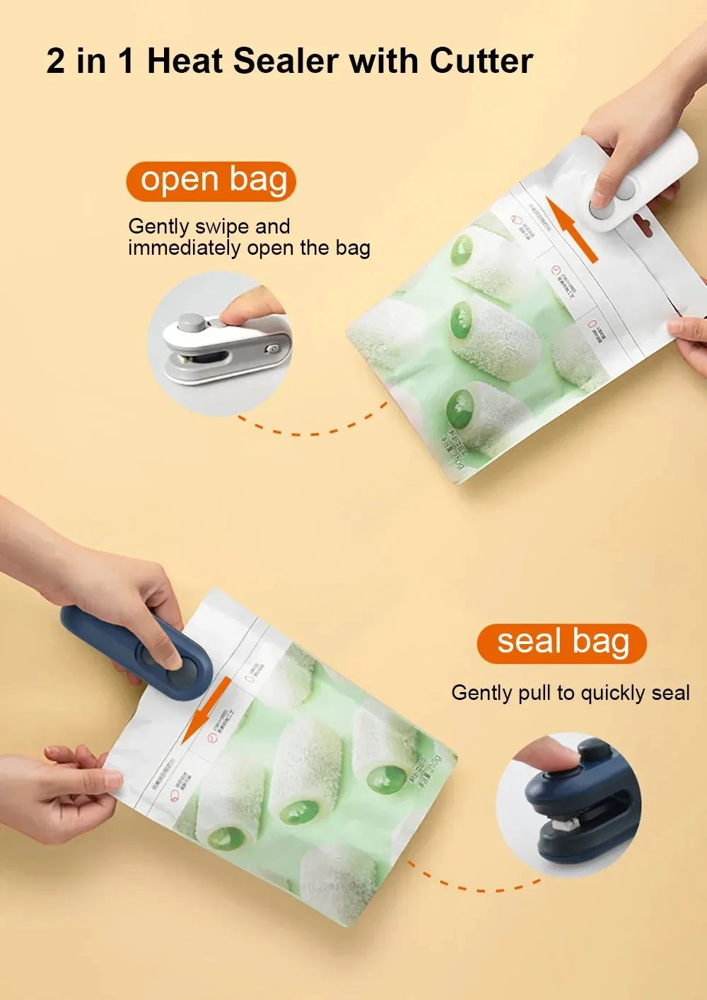 2-in-1 Mini Heat Sealer – Rechargeable Bag Sealer & Cutter for Snacks