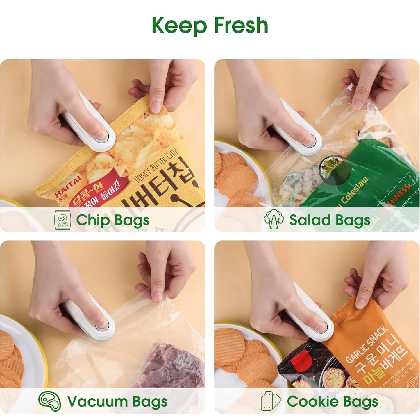 2-in-1 Mini Heat Sealer – Rechargeable Bag Sealer & Cutter for Snacks