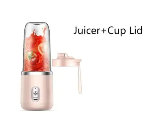 Portable USB Juicer Blender – 400ml Rechargeable Smoothie Maker with 2 Cups