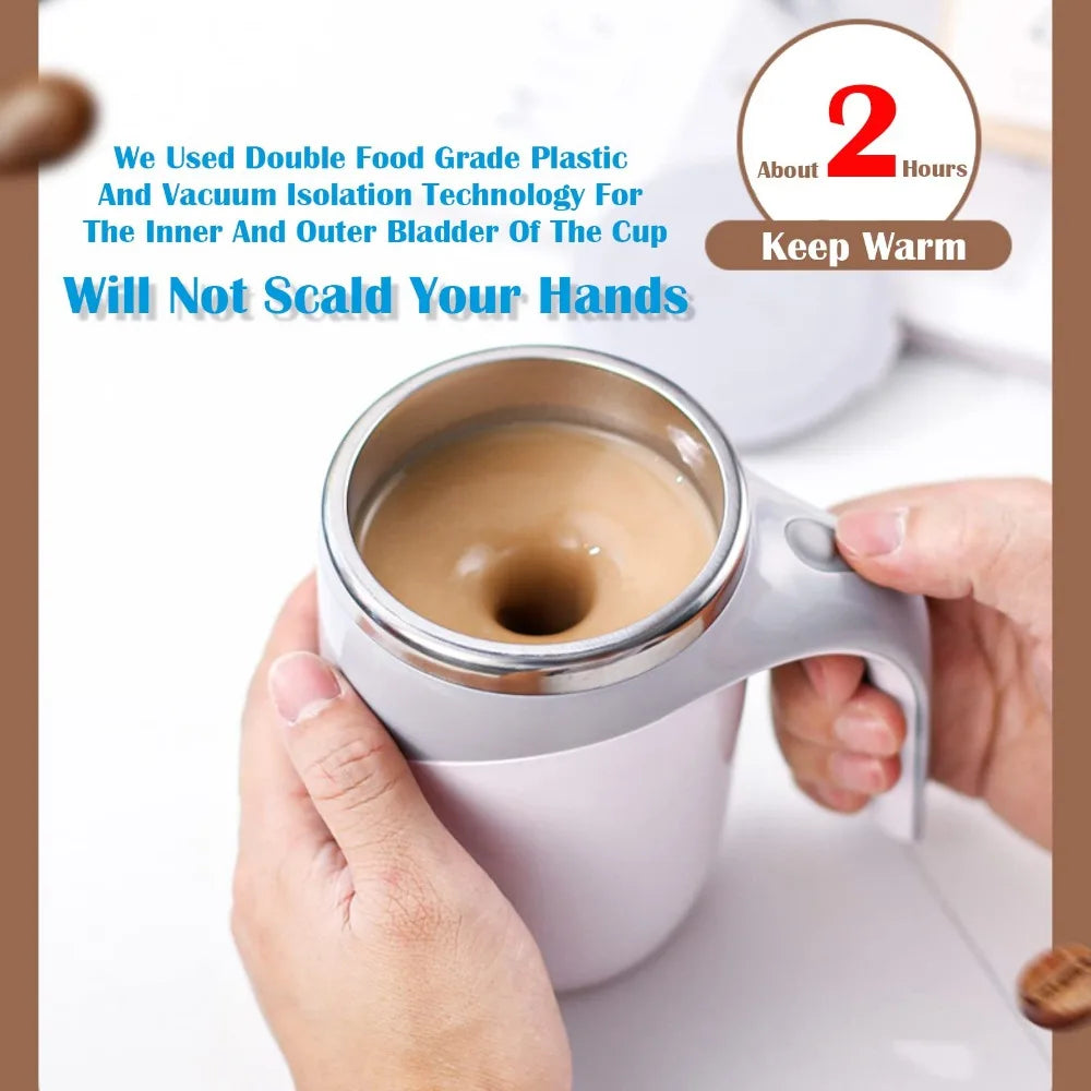 Self-Stirring Magnetic Coffee Mug – 12oz Auto-Mixing Cup for Home, Office & Travel